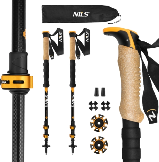 Trekkingukepid NILS TK8605 7075 alumiiniumist korkkäepidemega