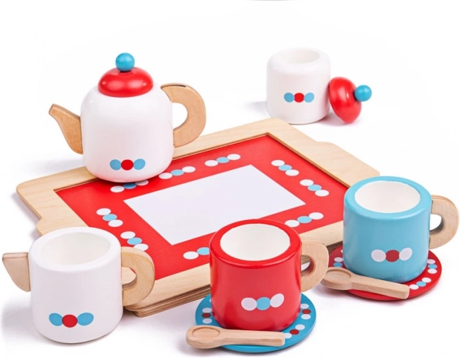 Puidust täpiline teekomplekt BIGJIGS TOYS