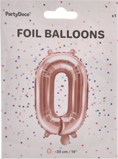 Fooliumõhupall number 0, pärlroosa, 35 cm