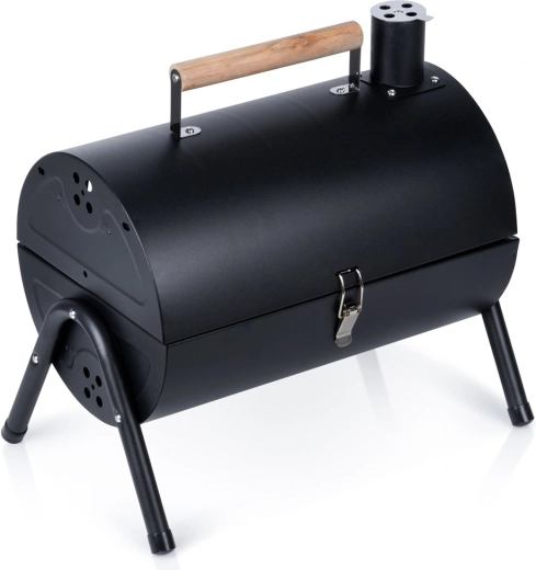 Vilde portable steel charcoal grill with chimney and double grate 41 × 25 × 38 cm