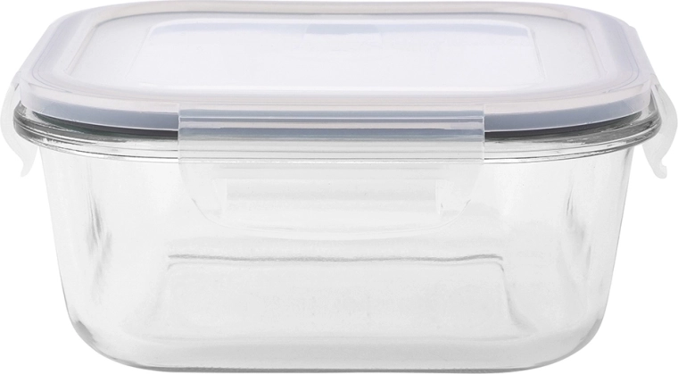 FRESH ruudukujuline klaasist toidukarp 0,75 l tihedalt sulguva kaanega