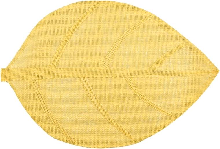 Lehekujuline kollane lauamatt 33 × 48 cm