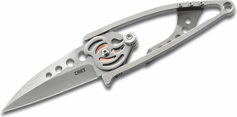 Crkt Snap Lock hõbedane taskunuga 6,5 cm roostevabast terasest