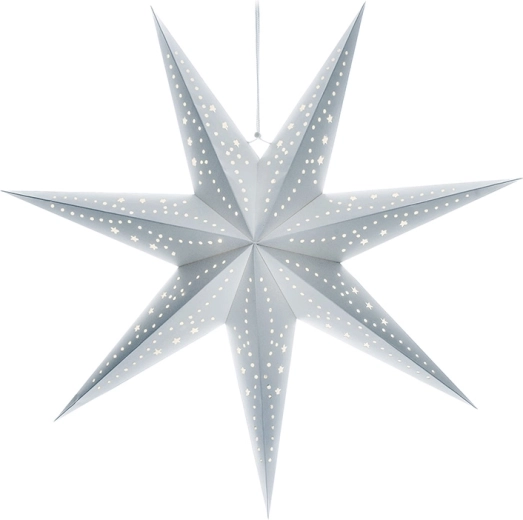 Solight LED Christmas hanging star with timer 60 cm – Silver