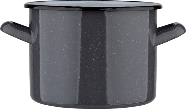Lihtne pott 1,5 l hall täpiline 14 cm