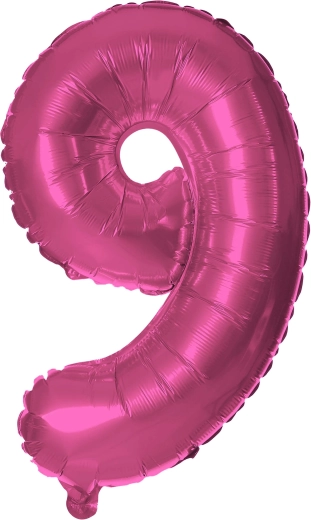 Fooliumõhupall TORO number 9, 30 cm – Roosa
