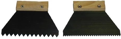 Steel trowel 140 mm with fine teeth