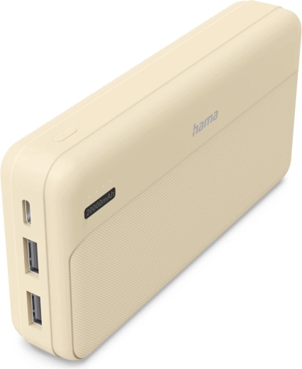 Akupank 20 000 mAh, 2× USB-A, liivakarva
