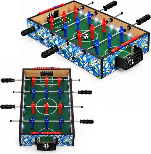 ECOTOYS Children's Table Football with LED Lighting 50.5 × 30.5 cm