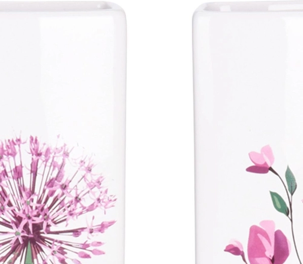 Kvaliteetne valge keraamika lillemustriga