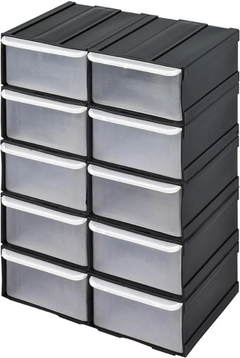 Töökoja organiseerija 10 sahtliga 155 × 100 × 225 mm