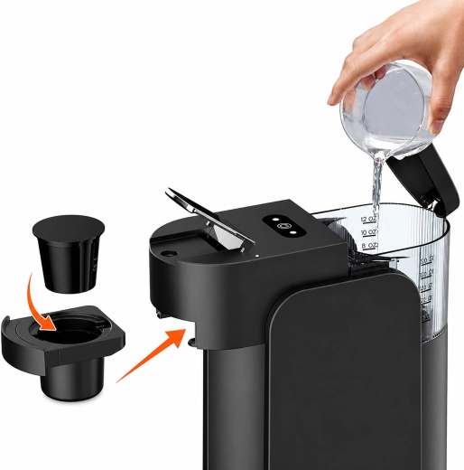 Compact black design for the kitchen countertop