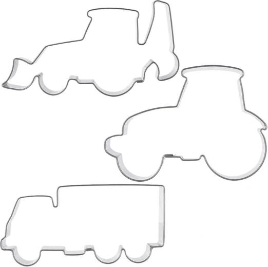 Orion stainless steel cookie cutters, vehicles - 3 pcs
