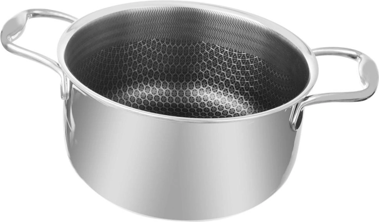 Roostevabast terasest pott COOKCELL 26 cm, 7 l, mittenakkuva pinnaga