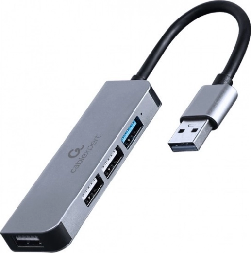 4-pordiline USB-jaotur, 3× USB 2.0 + 1× USB 3.1, alumiiniumist