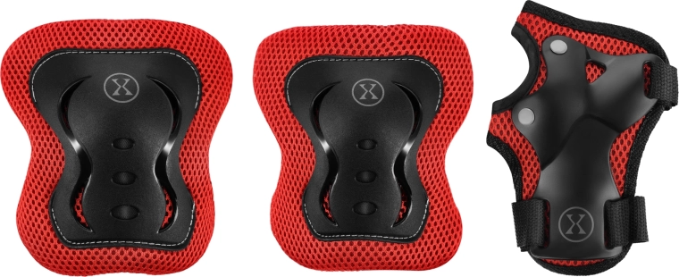 NILS Extreme H320 protective gear set for skating and cycling – red – XL