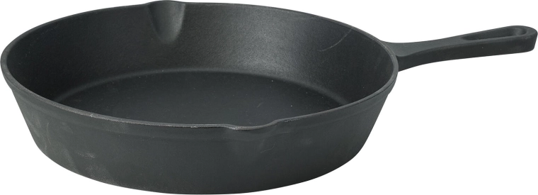 Cast Iron Frying Pan with Pouring Spouts 26.5 cm