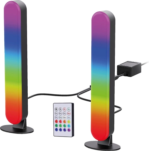 Solighti RGB LED-valgustus mänguritele kaugjuhtimispuldi ja helisensoriga