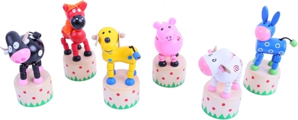 Bigjigs Toys puidust vajutatavad loomakesed