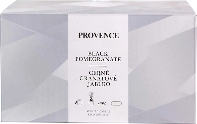 Kinkekomplekt PROVENCE Black Pomegranate – küünal ja difuusor