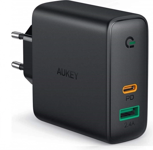 AUKEY PA-D1 võrgulaadija 2× USB-ga, Power Delivery 30 W