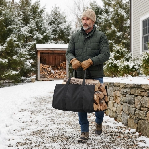 2-in-1: storing and carrying wood