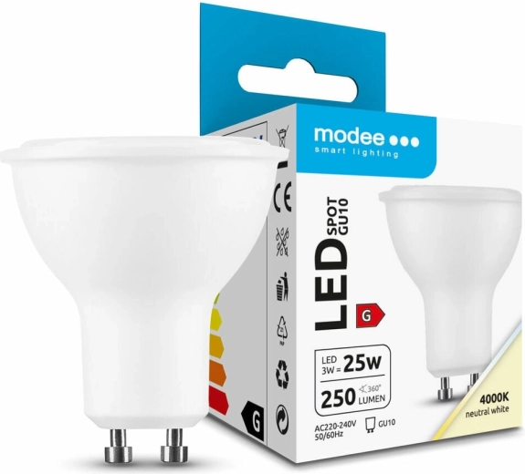 Modee LED kohtlamp GU10 3 W neutraalne valge
