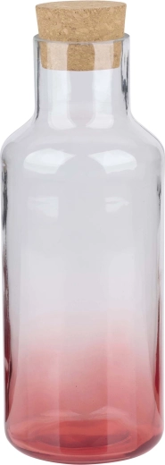 Alpina glass bottle with cork stopper 1.2 l red