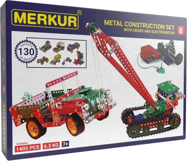 Merkur M8 suur metallist ehituskomplekt, 1414 detaili