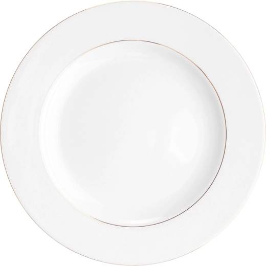 Elegantne valge keraamika kuldse joonega