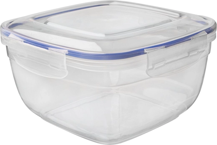 Prim ruudukujuline plastist toidukarp tihendiga 0,275 l