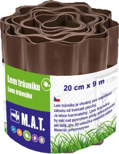 Plastist muruserv 20 cm × 9 m, pruun