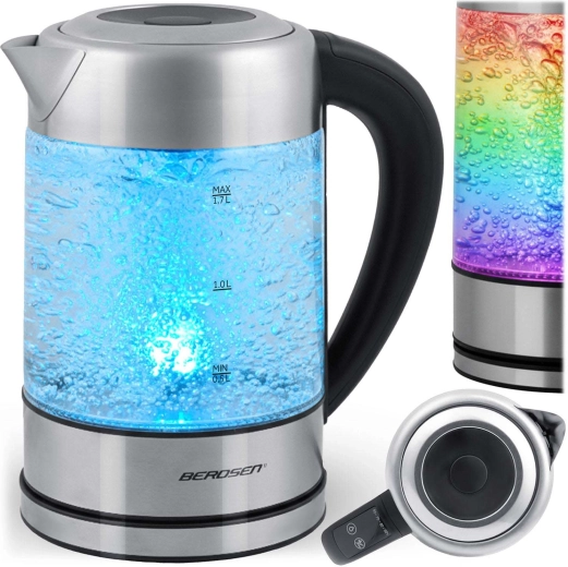 Klaasist veekeetja temperatuuriregulaatoriga 1,7 l 2200 W BERDSEN