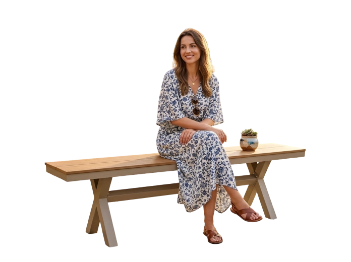 Wood-effect seat