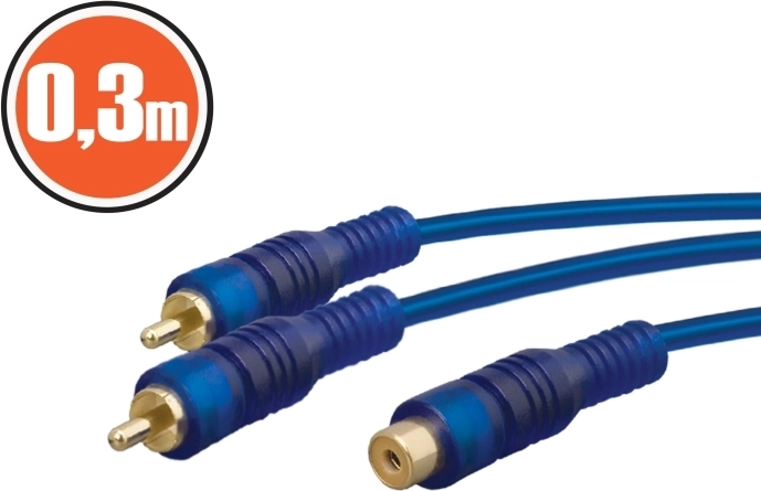 RCA-hargnemiskaabel 0,3 m, sinine