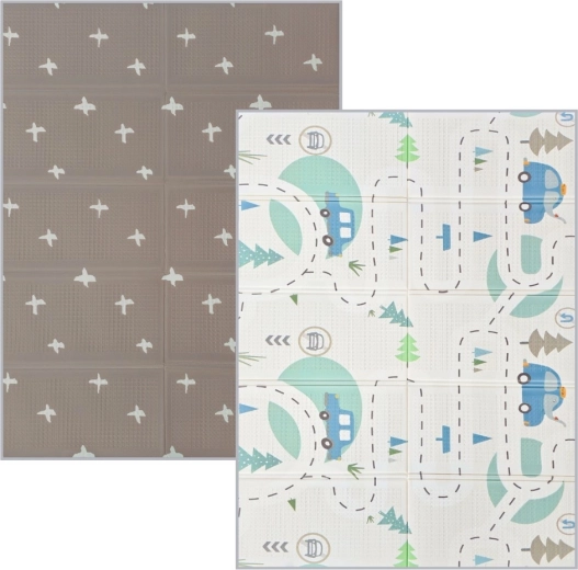 Nanna kahepoolselt kasutatav kokkupandav mängumatt 200 × 150 cm – tee