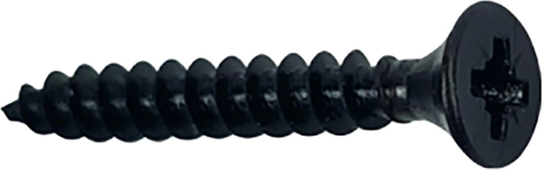 Universaalne kruvi 3 × 25 mm must, süvistatud pea (20 tk)