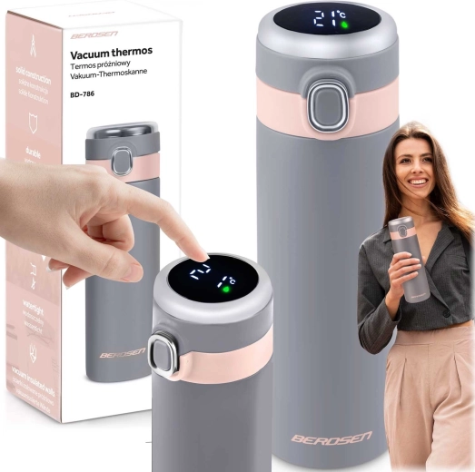 Vaakumtermos 450 ml temperatuurisensoriga, hall