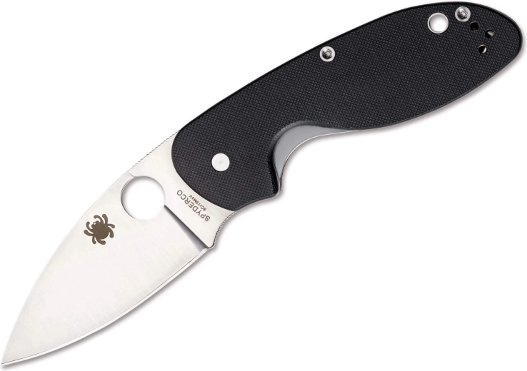 Spyderco Efficient Plain kokkupandav taskunuga 7,6 cm, must, G10