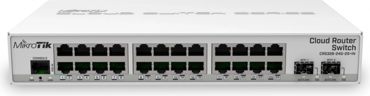 Lüliti MikroTik Cloud Router Switch 24-pordiline GbE 2xSFP+