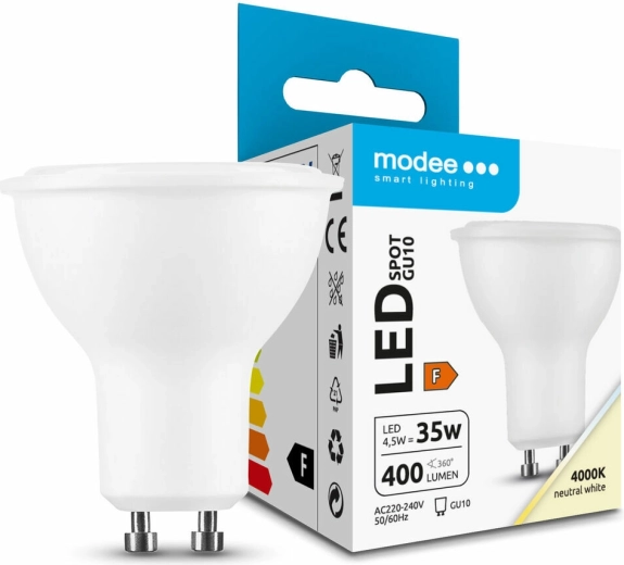 LED-lamp GU10 4,5 W 400 lm neutraalne valge MODEE LIGHTING
