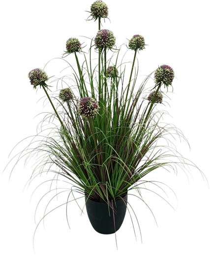 Artificial ornamental garlic in a pot, purple, 90 cm Garden Line