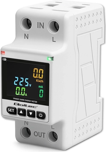 Single-phase smart electricity meter Wi‑Fi TUYA for 35 mm DIN rail
