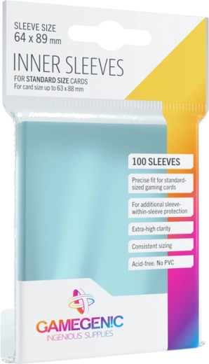 Gamegenic sisemised läbipaistvad kaardiümbrised standardile 63 × 88 mm (100 tk)