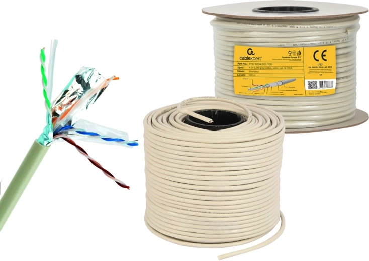FTP Cat 6 CCA Network Cable 100 m Grey