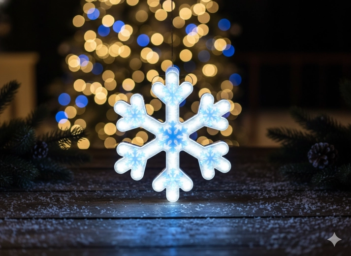 Sinine LED-neoonlumehelves 30 cm külma valge valgusega