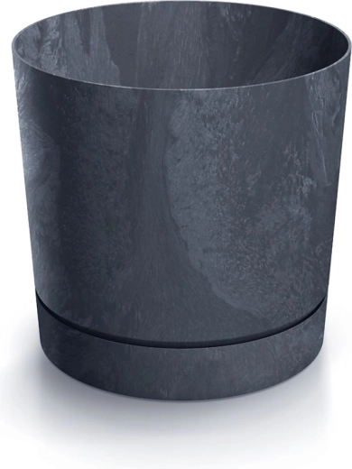 Tubo P Flower Pot concrete effect 19.9 cm anthracite
