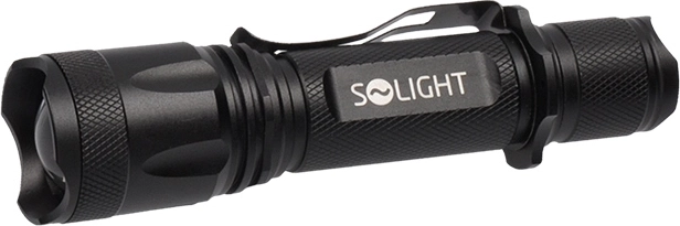 Solight rechargeable LED flashlight 600 lm Cree XM-L2 T6 with zoom and Li-Ion battery