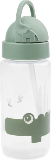 Done by Deer joogipudeli kõrrega Croco roheline 350 ml