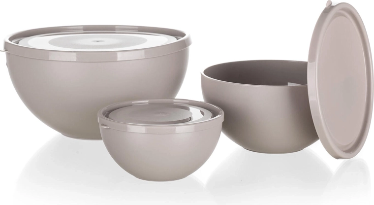 Plastkausside komplekt kaantega CULINARIA LATTE 0,2 l + 0,5 l + 1,2 l